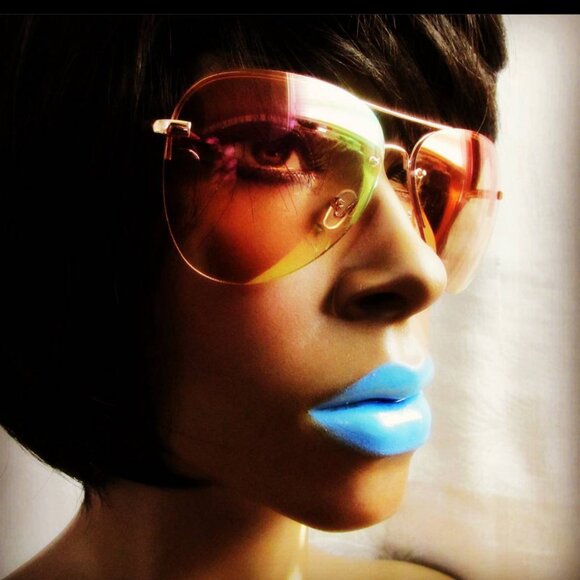 Y2K Frameless Color Aviator Sunglasses - Picture 1 of 8